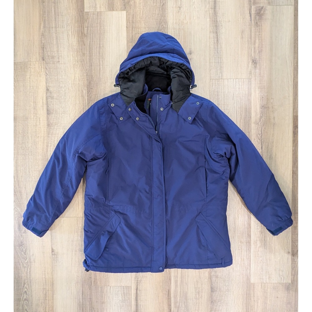 Vintage 1997 L.L. Bean Womens XL Thinsulate Parka Jacket Blue 90s Outdoor Coat